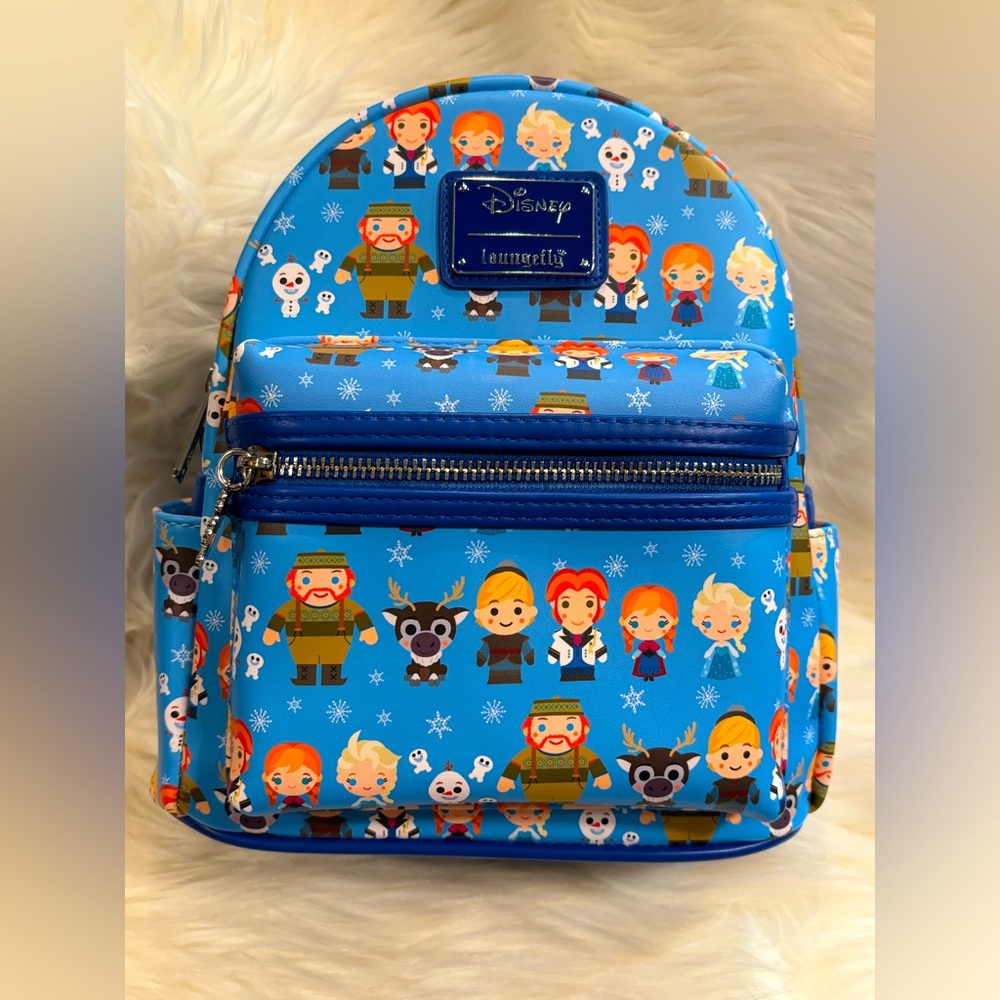Loungefly Disney Frozen Blue Chibi Mini Backpack NWT